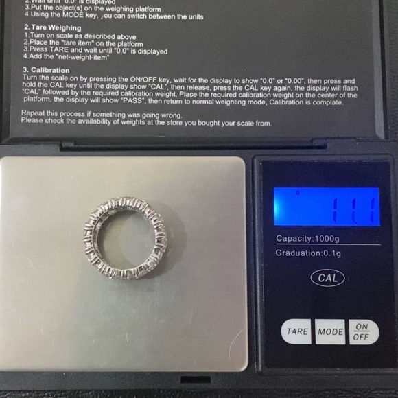 925 RSE Silver Cubic Zirconia Eternity Ring Size 7 11.1g - Picture 13 of 16